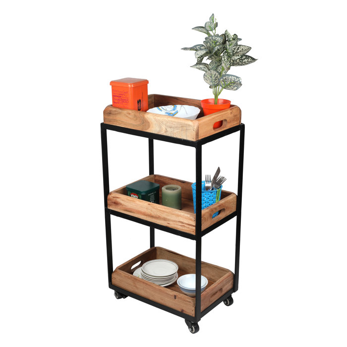 Williston Alani 3 Tier Rolling Utility Bar Cart & Reviews Wayfair